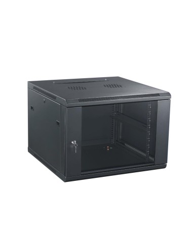 GT Networks Szafa 19” StandardLINE wisząca 6U 600/450mm (drzwi blacha-szkło; boki demontowalne) czarna