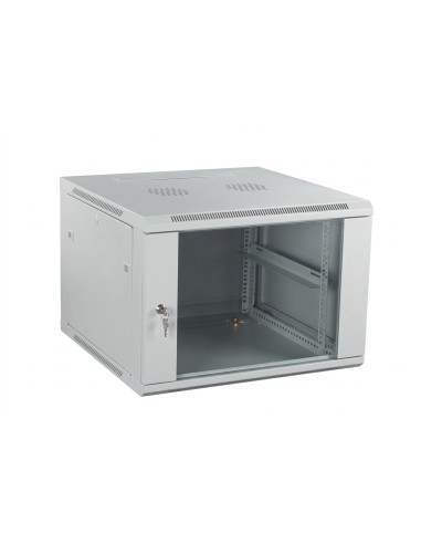 GT Networks Szafa 19” StandardLINE wisząca 9U 600/450mm (drzwi blacha-szkło; boki demontowalne) szara