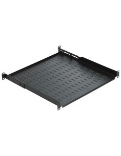 Półka 350mm z podporami perforowana z tyłu czarna Mirsan