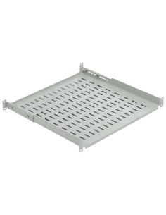 Półka 350mm z podporami perforowana z tyłu szara Mirsan