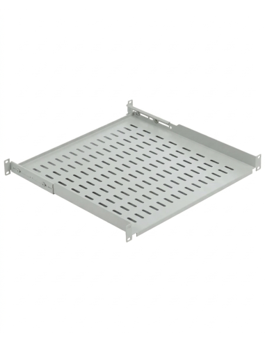 Półka 350mm z podporami perforowana z tyłu szara Mirsan