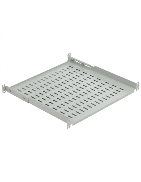 Półka 350mm z podporami perforowana z tyłu szara Mirsan