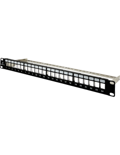 19 Panel krosowy modularny, 1U, 24 porty, niewyposażony, z podporą - ALANTEC