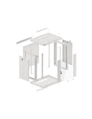 Szafa rackowa wisząca 19" 12U 600x450 szara | Szafy serwerowe | ODEL.PL