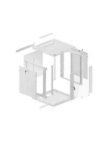 Szafa rackowa wisząca 19" 12U 600x600 szara | Szafy serwerowe | ODEL.PL