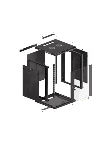 Szafa rackowa wisząca 19" 15U 600x600 czarna | Szafy serwerowe | ODEL.PL