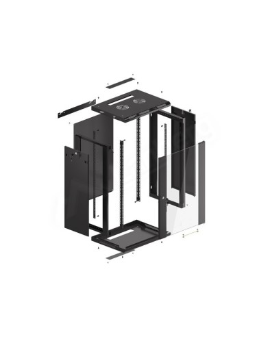 Szafa rackowa wisząca 19" 18U 600x450 czarna | Szafy serwerowe | ODEL.PL