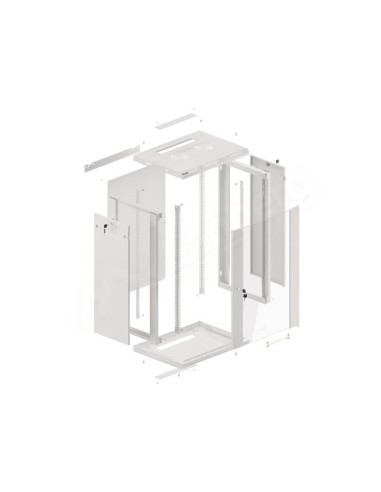 Szafa rackowa wisząca 19" 18U 600x450 szara | Szafy serwerowe | ODEL.PL