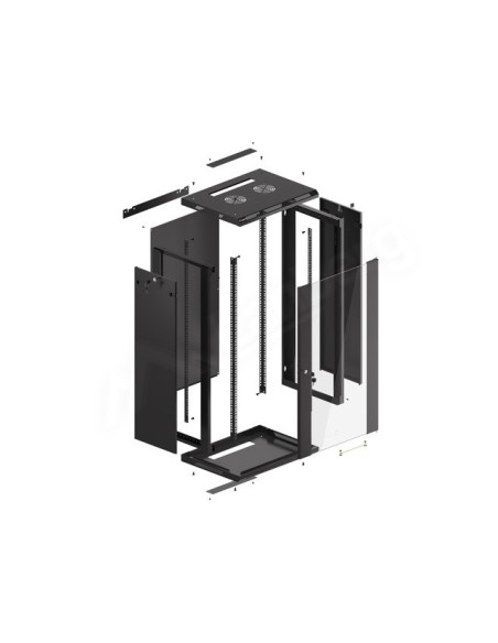 Szafa rackowa wisząca 19" 22U 600x450 czarna | Szafy serwerowe | ODEL.PL