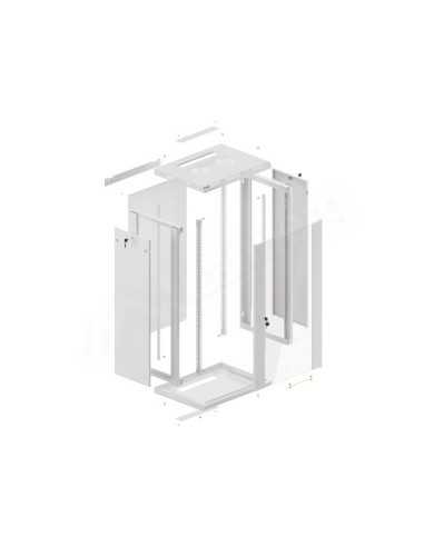 Szafa rackowa wisząca 19" 22U 600x450 szara | Szafy serwerowe | ODEL.PL