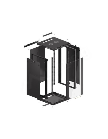 Szafa rackowa wisząca 19" 22U 600x600 czarna | Szafy serwerowe | ODEL.PL
