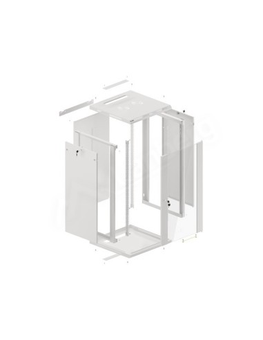 Szafa rackowa wisząca 19" 22U 600x600 szara | Szafy serwerowe | ODEL.PL