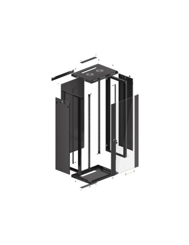 Szafa rackowa wisząca 19" 27U 600x450 czarna | Szafy serwerowe | ODEL.PL