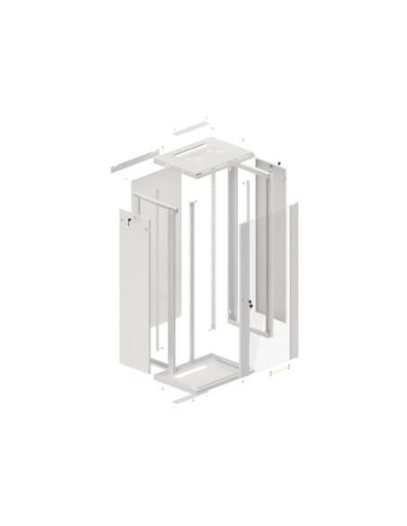 Szafa rackowa wisząca 19" 27U 600x450 szara | Szafy serwerowe | ODEL.PL
