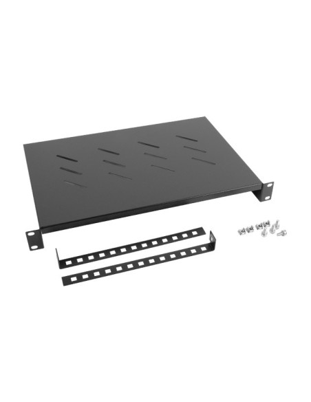 Półka do szafy rack 19" 1U 600mm udźwig 25kg czarna | Akcesoria do szaf RACK | ODEL.PL
