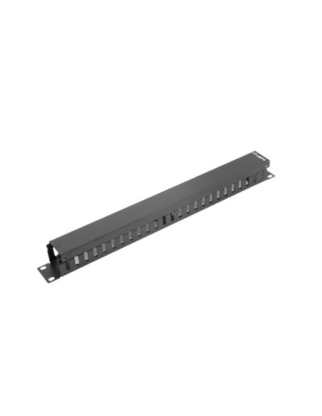 Organizer kablowy 19" 1U z zaślepką Typ A czarny | Akcesoria do szaf RACK | ODEL.PL