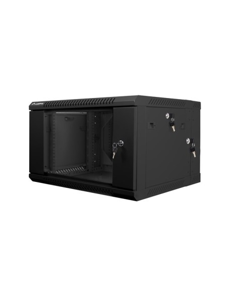 Szafa rackowa dwusekcyjna wisząca 19" 6U 600x600 czarna | Szafy serwerowe | ODEL.PL