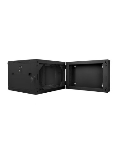 Szafa rackowa dwusekcyjna wisząca 19" 6U 600x600 czarna | Szafy serwerowe | ODEL.PL