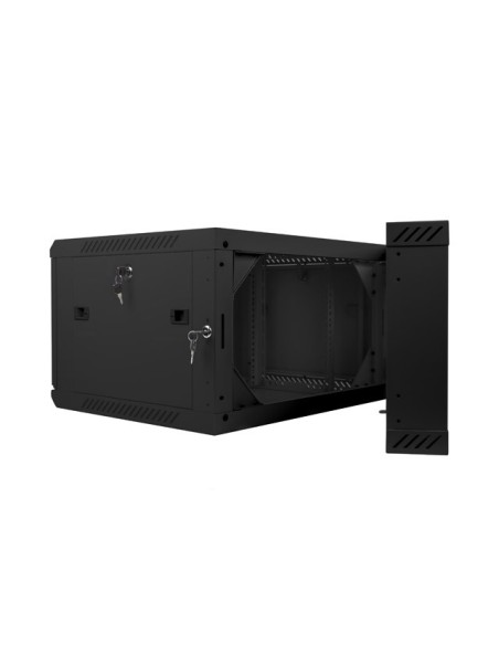 Szafa rackowa dwusekcyjna wisząca 19" 6U 600x600 czarna | Szafy serwerowe | ODEL.PL