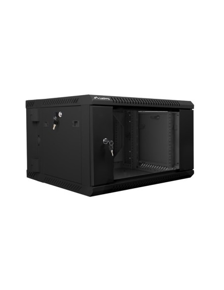 Szafa rackowa dwusekcyjna wisząca 19" 6U 600x600 czarna | Szafy serwerowe | ODEL.PL