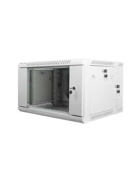 Szafa rackowa dwusekcyjna wisząca 19" 6U 600x600 szara | Szafy serwerowe | ODEL.PL