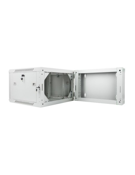 Szafa rackowa dwusekcyjna wisząca 19" 6U 600x600 szara | Szafy serwerowe | ODEL.PL