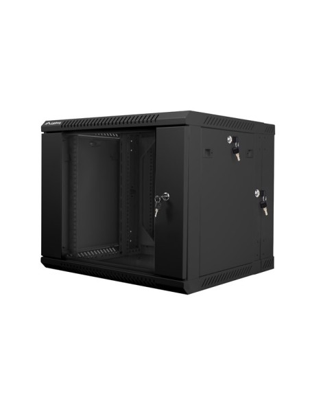 Szafa rackowa dwusekcyjna wisząca 19" 9U 600x600 czarna | Szafy serwerowe | ODEL.PL