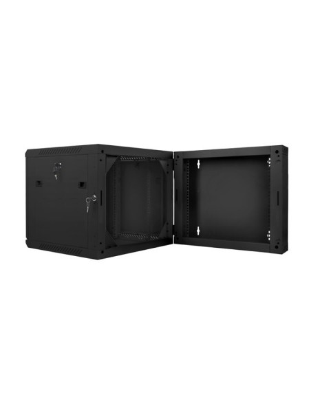 Szafa rackowa dwusekcyjna wisząca 19" 9U 600x600 czarna | Szafy serwerowe | ODEL.PL