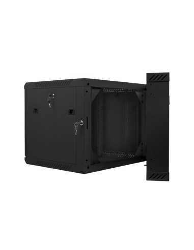 Szafa rackowa dwusekcyjna wisząca 19" 9U 600x600 czarna | Szafy serwerowe | ODEL.PL