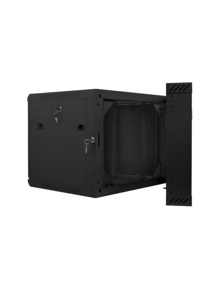 Szafa rackowa dwusekcyjna wisząca 19" 9U 600x600 czarna | Szafy serwerowe | ODEL.PL
