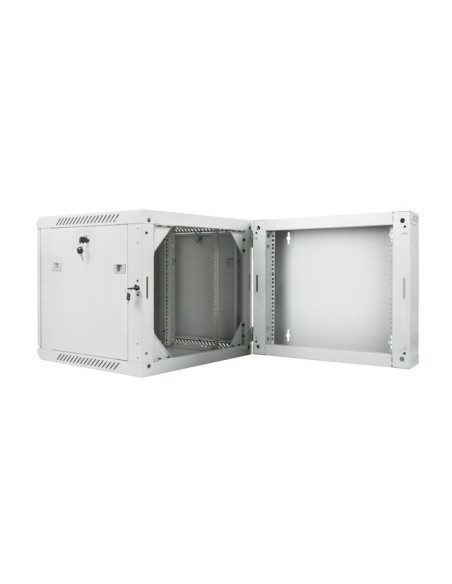 Szafa rackowa dwusekcyjna wisząca 19" 9U 600x600 szara | Szafy serwerowe | ODEL.PL