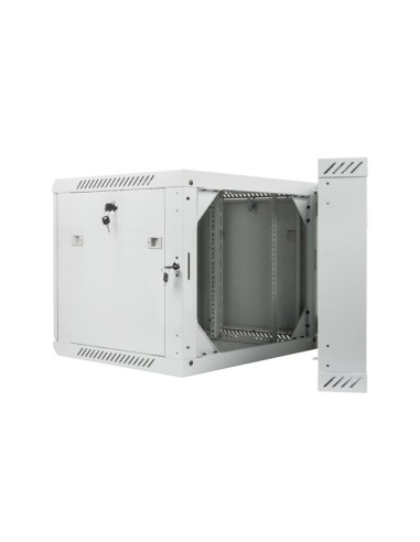 Szafa rackowa dwusekcyjna wisząca 19" 9U 600x600 szara | Szafy serwerowe | ODEL.PL