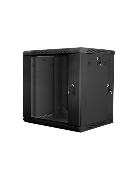Szafa rackowa dwusekcyjna wisząca 19" 12U 600x600 czarna | Szafy serwerowe | ODEL.PL