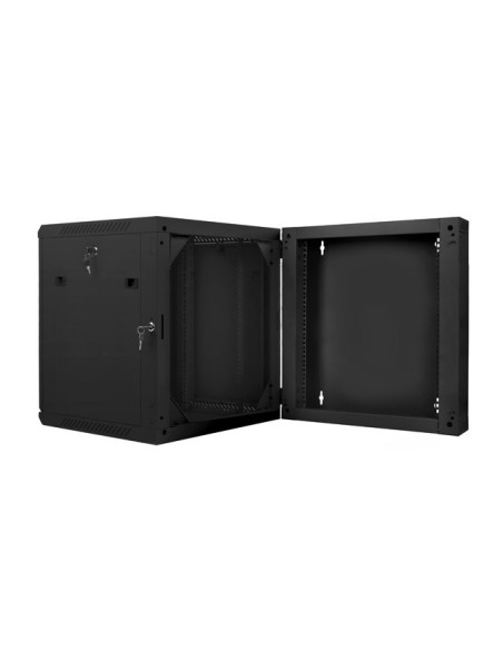 Szafa rackowa dwusekcyjna wisząca 19" 12U 600x600 czarna | Szafy serwerowe | ODEL.PL