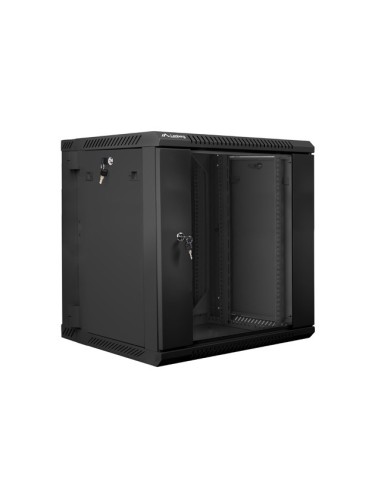 Szafa rackowa dwusekcyjna wisząca 19" 12U 600x600 czarna | Szafy serwerowe | ODEL.PL