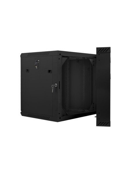 Szafa rackowa dwusekcyjna wisząca 19" 12U 600x600 czarna | Szafy serwerowe | ODEL.PL