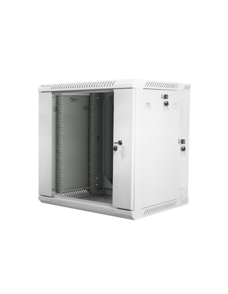 Szafa rackowa dwusekcyjna wisząca 19" 12U 600x600 szara | Szafy serwerowe | ODEL.PL