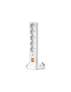 Listwa zasilająca Acar X5 1,5m 5 gniazd biała | Listwy zasilające | ODEL.PL