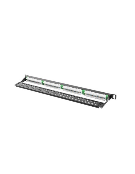 Patch panel 24-portowy 0.5U Kat.6 UTP z organizerem szary | Osprzęt sieciowy | ODEL.PL