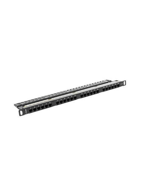 Patch panel 24-portowy 0.5U Kat.6 UTP z organizerem szary | Osprzęt sieciowy | ODEL.PL