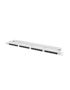 Patch panel ekranowany 24-portowy 0.5U Kat.6 FTP czarny | Osprzęt sieciowy | ODEL.PL