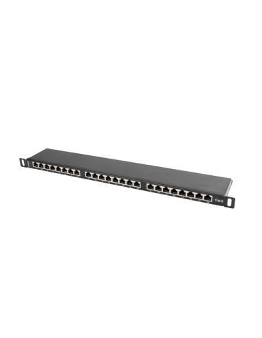 Patch panel ekranowany 24-portowy 0.5U Kat.6 FTP szary | Osprzęt sieciowy | ODEL.PL