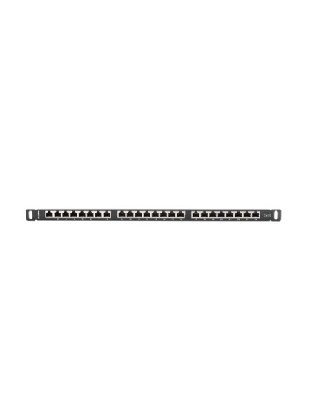 Patch panel ekranowany 24-portowy 0.5U Kat.6 FTP szary | Osprzęt sieciowy | ODEL.PL
