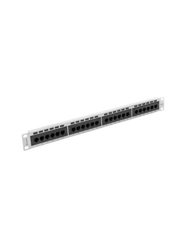 Patch panel ekranowany 24-portowy 1U Kat.5e FTP czarny | Osprzęt sieciowy | ODEL.PL