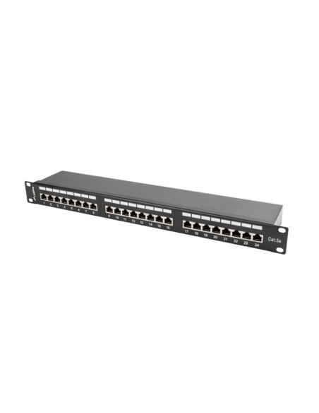 Patch panel ekranowany 24-portowy 1U Kat.5e FTP szary | Osprzęt sieciowy | ODEL.PL