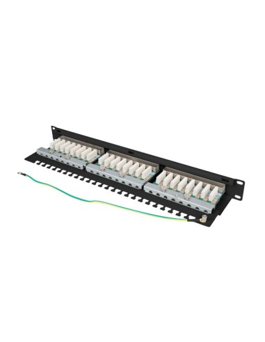 Patch panel ekranowany 24-portowy 1U Kat.5e FTP szary | Osprzęt sieciowy | ODEL.PL