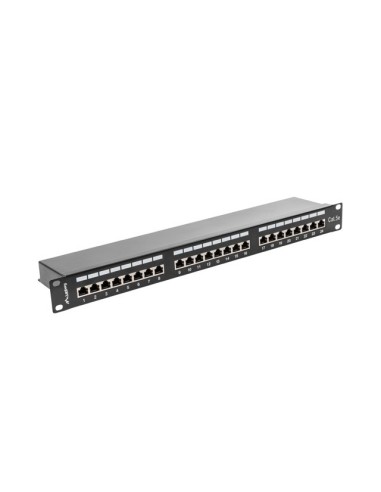 Patch panel ekranowany 24-portowy 1U Kat.5e FTP szary | Osprzęt sieciowy | ODEL.PL