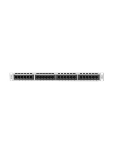 Patch panel ekranowany 24-portowy 1U Kat.6 FTP czarny | Osprzęt sieciowy | ODEL.PL