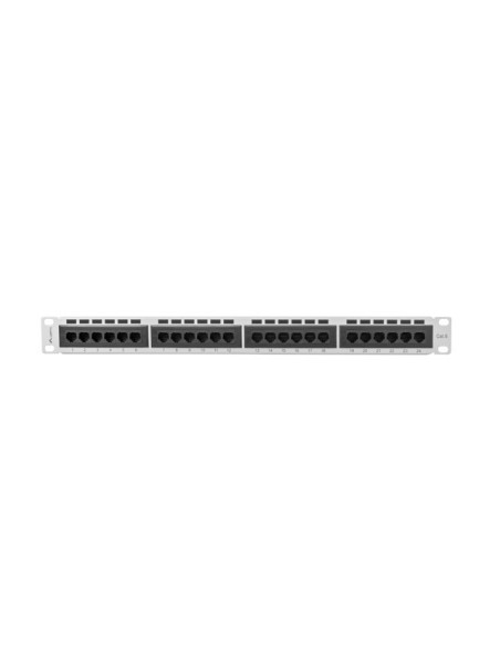Patch panel ekranowany 24-portowy 1U Kat.6 FTP czarny | Osprzęt sieciowy | ODEL.PL