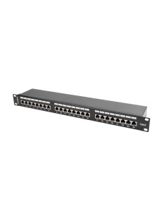 Patch panel ekranowany 24-portowy 1U Kat.6 FTP szary | Osprzęt sieciowy | ODEL.PL